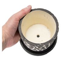 友膳 レオパールポット B ブラック 受け皿付き 287527 1個（直送品）