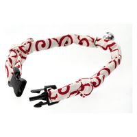 リングバード渡辺 猫コットンカラー　２０ー３２ｃｍ　唐草　白赤 290918 1個（直送品）