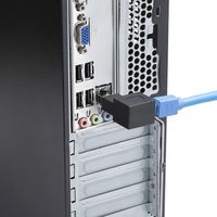 サンワサプライ RJ-45L型変換アダプタ(右出し、カテゴリ6A STP) ADT-RJ6A-LR 1個