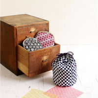 日本紐釦貿易 NBK 小紋手ぬぐい 市松 33×90cm 手芸・ハンドメイド用品 MYM33466 1セット(10枚)