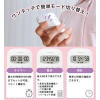 ドリテック 時計付電卓バイブタイマー CL-133WT 1台