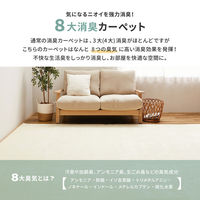 【玄関渡し】 萩原 8大消臭の国産高機能カーペット　リクリア　江戸間3畳 ベージュ 176×261cm（直送品）