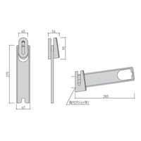 杉田エース 室内物干金物(横付型)SKーSDCー101D ブラウン BV3799447 1本（直送品）