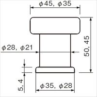 シロクマ RBー7床付座付ラジアル戸当り小(45)クローム RB-7 1セット(4個)（直送品）