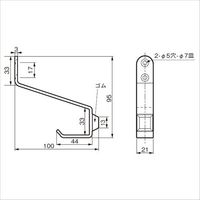 シロクマ RSー10ステンフック付戸当りHL RS-10 1セット(4個)（直送品）