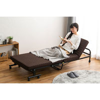 折りたたみベッド　アイリスオーヤマ　14段リクライニング　スリム軽量 コンパクト収納　簡易ベッド　仮眠室　防災　避難所　OTB-BRN 1台