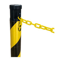 カーボーイ 2.5mチェーン入りポールセット トラ柄反射+ゴムベース CN-05 1セット