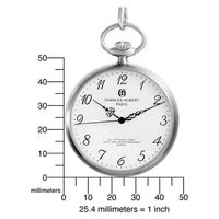 CHARLES-HUBERT(チャールズ・ヒューバート) 懐中時計 クォーツ 47mm SSオープン 3534 1個（直送品）