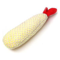 にゃんデント アミメでハミガキ えびフライ 1個 ドギーマン デンタル玩具