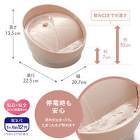 ピュアクリスタル ミューティー 猫用 給水器 ミルキーベージュ 950ml ジェックス