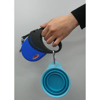 犬用 水飲み ぺたんこボウル S ブルー