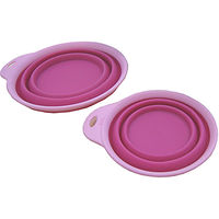 犬用 水飲み ぺたんこボウル S ピンク