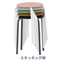 TOKIO 丸イス（座:ビニールレザー スタッキング可能） ライトピンク 1箱（6脚入） オリジナル キャスター無し オリジナル