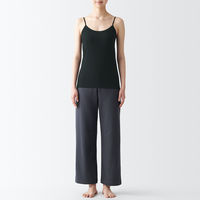 【レディース】無印良品 ストレッチキャミソール 婦人 L 黒 良品計画