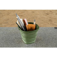 【折りたたみバケツ】 パール金属 キャプテンスタッグ フォールディングソフトバケツ（オリーブ） UW-1533 1個