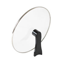 YAMAZEN 丸型 ホットプレート 1000W 直径約26cm 自立式フタ フッ素加工 着脱式 YHL-S100(B) 1台