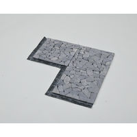 山善（YAMAZEN） 防草シート付天然石マット グレー色 STM-30BS（GY） 10枚