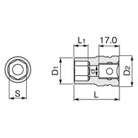 ＴＯＮＥ（株） インパクトソケット HP4NV-30 1個（直送品）