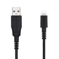 オウルテック 断線に強いライトニングケーブル1.2m付Type-A 2ポートAC充電器ブラック OWL-AC12WCBAL12-BK 1個