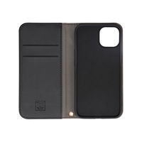 オウルテック iPhone14 13用手帳ケース ファブリック素材PUレザー グレーブラック OWL-CVIE6103-GYBK 1個