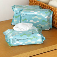 アスクル限定【厚手増量タイプ】水99.9％ あかちゃんのふんわりおしりふき 水分たっぷり厚手 1パック（80枚入）レック オリジナル