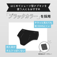 【生理用品】 エリス ショーツナプキン M~L 昼・夜 長時間用 ブラックカラー 1パック（4枚入） 大王製紙
