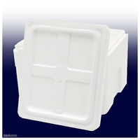 生体梱包資材 発泡スチロール箱（中）ＴＩー２２０ー２（幅４０×奥行３３×高さ２６ｃｍ）　フタ付き 201994 1個（直送品）