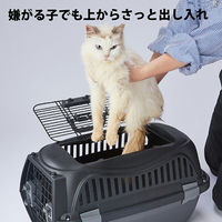 ペティオ 犬猫用キャリー ハウスにしやすい2ドアスマイルキャリープラス M ブラック 296061 1個（直送品）