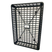 兼弥産業 カゴトレー中372×563×73 黒 2100774 1個（直送品）