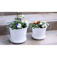 八幡化成 八幡 エコポット浅型 7号 ホワイト 2101040 1個