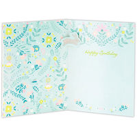 日本ホールマーク お誕生祝い グリーティングカード 立体デボス・うさぎと花 826437 1セット(6枚)（直送品）