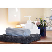 シャンプー用ディスペンサー ホワイト スクエア ボトル 250ml ベストコ 5個