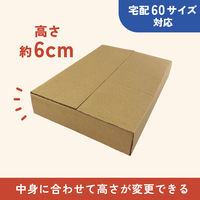 【60サイズ】高さ4段階可変ダンボール 縦303×横215×高さ15～60mm 1パック（1枚入） SP6301 今村紙工