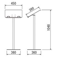 ベルク アルモード　メニュースタンド　２３６７　Ａ３ヨコ　ブラック 066947 1台（直送品）