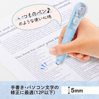 プラス 修正テープ ホワイパー PL 5mm幅 ソーダ ブルー 52133 1個