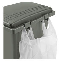 天馬 Boite e-LABO つなげて分別ペール 45L ゴミ箱 カーキ 連結ゴミ箱 フタ付き 1台