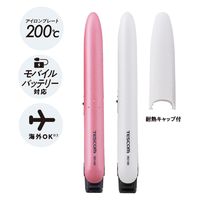 ヘアアイロン USB給電式 コンパクト セラミックコーティング 海外対応  ピンク ISC100 P テスコム 1個（直送品）