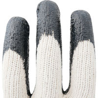 小野商事 ゴム引き手袋 ブラック ハンズテン AG863 1袋(10双)