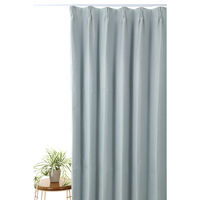 フォレストリンク 遮光1級 防炎 断熱 カーテン 1350×2300mm ブルー 1セット(2枚入)（直送品）