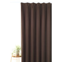 フォレストリンク 遮光1級 防炎 断熱 カーテン 1500×1500mm ブラウン 1セット(2枚入)（直送品）