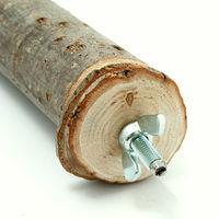 (株)リーフ Leaf Corp 鳥　止まり木　国産栗の木　パーチ　ＬＬ　天然素材　木製ワッシャー付 930728 1個（直送品）