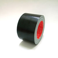 強粘着厚手カラー粘着テープ 幅75mm×長さ25m 黒 キラックス 1セット（5巻入）