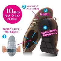 ニーズ 歩きたくなるウォーキングシューズ グレー L 0-33322-030 1足（直送品）