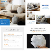 AQUA mofua　プレミアムマイクロファイバー　ラウンドクッション　グレー 50676I13 1個（直送品）