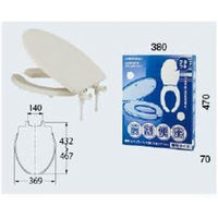 カクダイ 前割便座 パステルアイボリー 233-815 1個