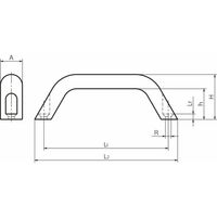 鍋屋バイテック会社 アルミ取っ手 UBF・UBC UBFー20ー160ーSG 1セット(2個)（直送品）
