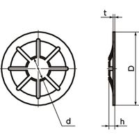 鍋屋バイテック会社 ネジコム(脱落防止ねじ・全ねじ)|脱落防止ワッシャ SWASーSC SWASー10ーSC 1ケース（直送品）