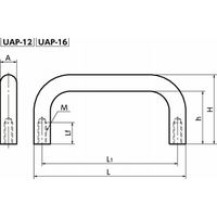 鍋屋バイテック会社 アルミ取っ手 UAP UAPー10ー88ーBKーP 1セット(2個)（直送品）