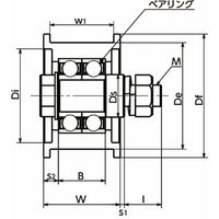 鍋屋バイテック会社 テンショナー|軸付フランジアイドラー VFJ VFJ5045ー6202W 1セット(2個)（直送品）