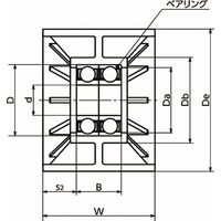 鍋屋バイテック会社 テンショナー|エンプラ・フラットアイドラー VFL VFL5030ー6201 1セット(3個)（直送品）